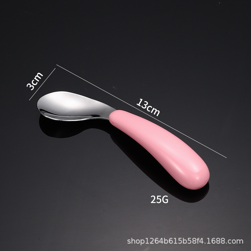 핑크 비뚤어진 숟가락