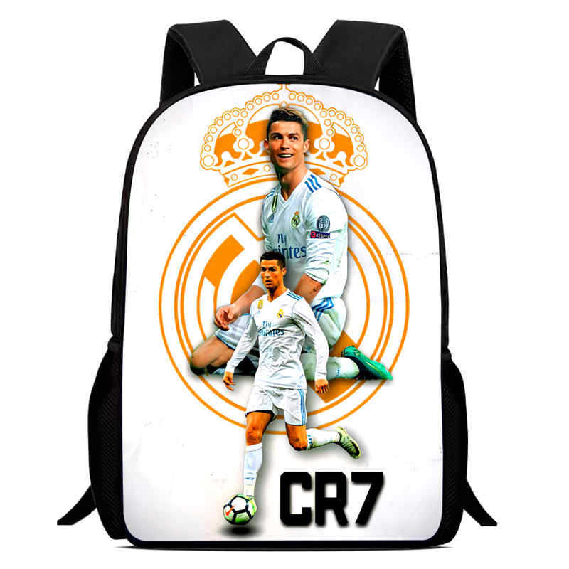 Amazon crossover nueva mochila con estampado periférico de futbolista mochila escolar para estudiantes mochila para niños