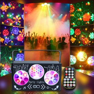 2025 Honeycomb Pattern Four-In-One Laser Light Beam Light Stage Light Rotating Colorful Light Ktv Atmosphere Light