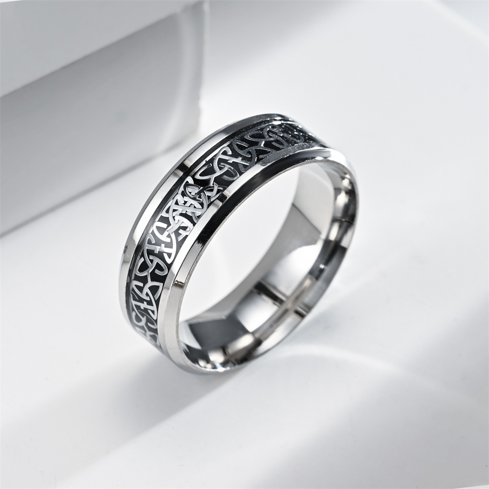 Accessori da uomo di tendenza transfrontalieri europei e americani, catene d'argento personalizzate, anelli di coppia alla moda,_voghion.com