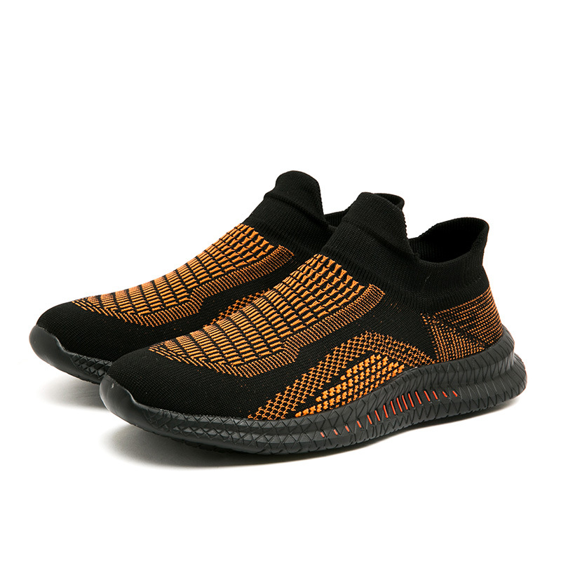 2025 Summer and Autumn Breathable Mesh Men's Sock Shoes Lightweight Flat sneaker Men's Running Shoes Casual Mesh Shoes