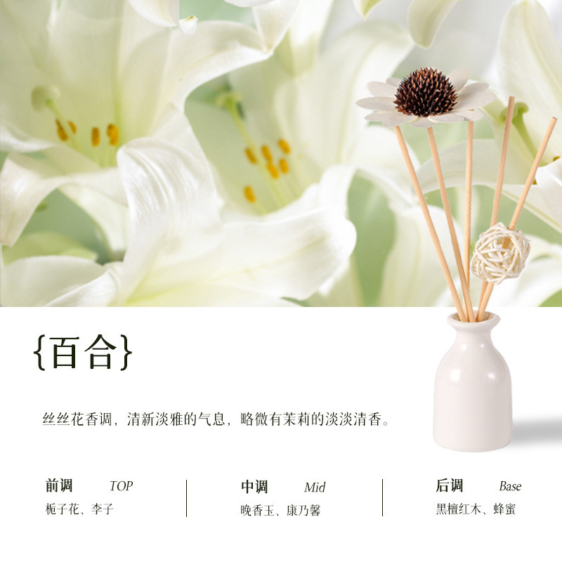 新款藤条陶瓷精油挥发香薰香氛热销薰衣草无火香水套装厂家批发|undefined