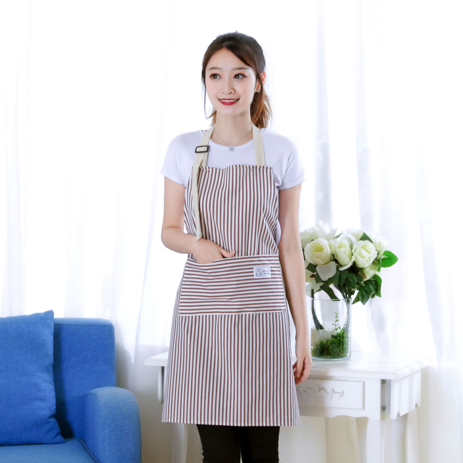 코튼 스트라이프 커피