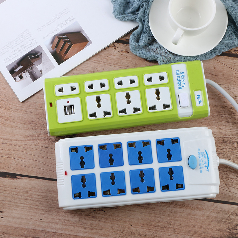 9.9十元店多孔开关电源插座 排插 插线板批发