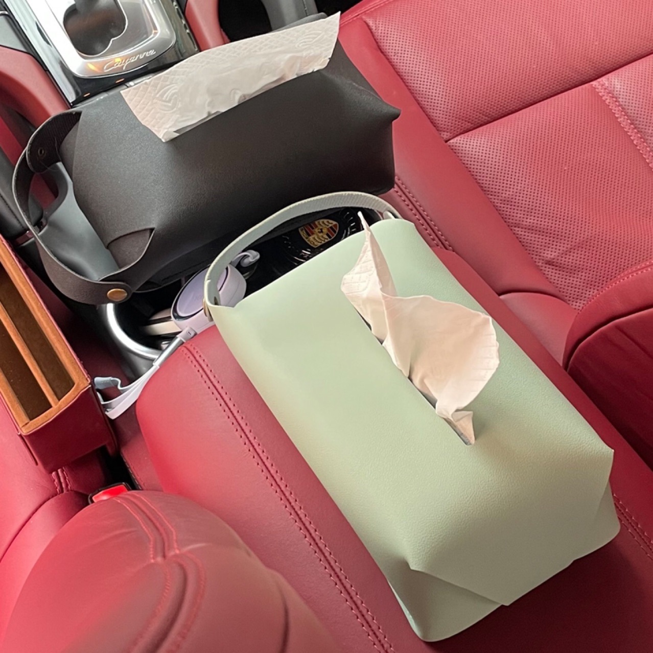 Scandinavian Car Leather Tissue Box Cover Living Room Home Bathroom Toilet Waterproof Simple Multi-Functional Tissue Box Hanging