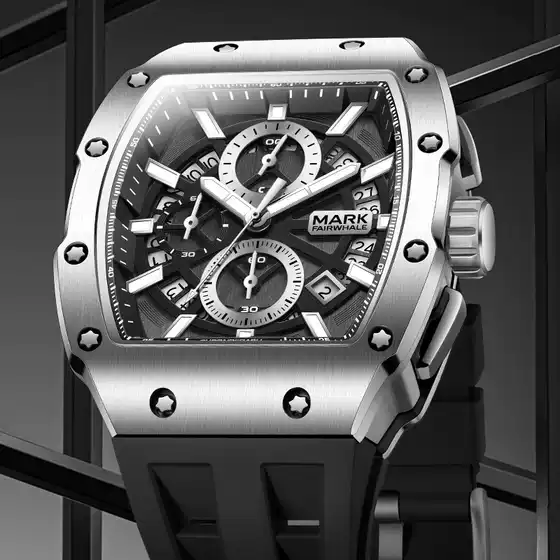 Mark Fairwhale Brand Watch Multi-Functional Cross-Border Waterproof Luminous Barrel Quartz Watch