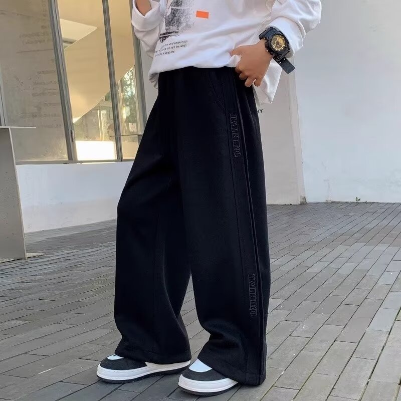 男童运动卫裤春秋2025新款春装儿童直筒休闲裤中大童宽松阔腿长裤|undefined