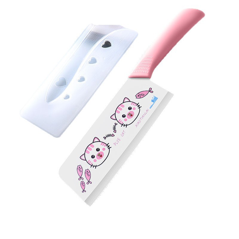 Cuchillo de frutas cuchillo de gato cuchillo de cortina cuchillo de cocina de dibujos animados cuchillo de cocina de acero inoxidable cuchillo de cocina dormitorio