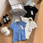 ALO CLASS夏季新款修身正肩圆领短袖T恤简约纯色显瘦短袖上衣女