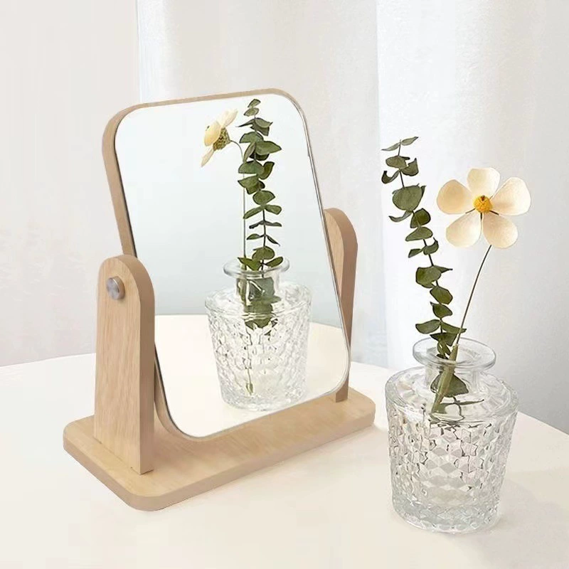 Древесные зеркала для макияжа Ретро настольные деревянные настольные зеркала для макияжа