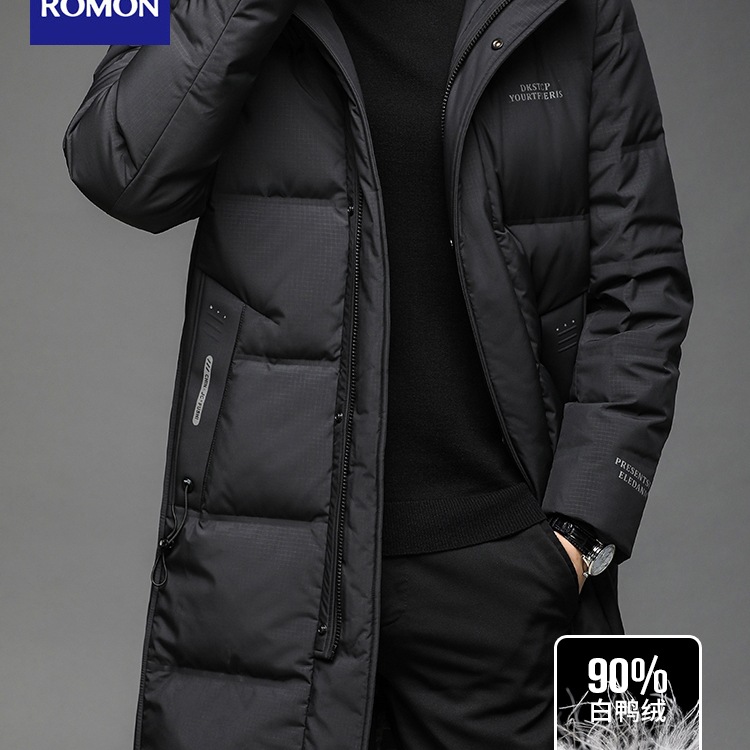 Men's winter long down jacket