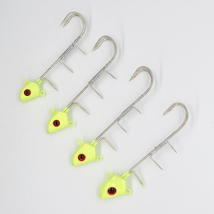 Explosions too Fish long cast luminous Fishhead hook lead hook 15g-225g shore cast boat fishing hairtail Tianya hook two needles