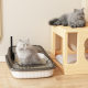 Cat Litter Box Extra Large Semi-Enclosed Cat Toilet Anti-Sand Anti-Splash Open Kitten Litter Box Cat Supplies