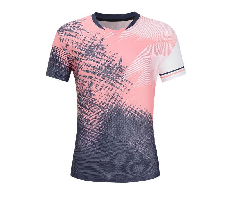 Camisas de bádminton secas rápidas nuevas camisas de mangas cortas de voleibol de tenis de mesa para hombres ropa deportiva de pareja de verano