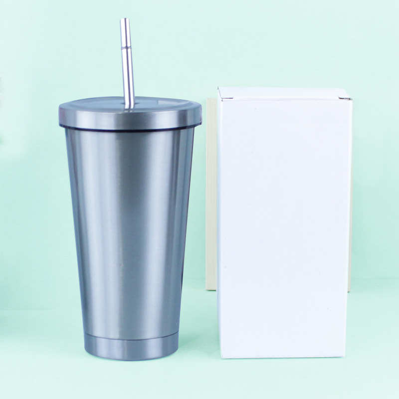 El comercio exterior de acero inoxidable 304 taza de paja transfronteriza de gran capacidad de vacío taza de café portátil taza de vacío del coche regalo
