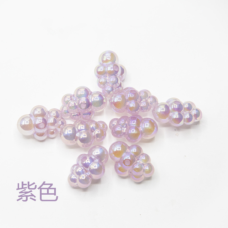 DIYアクセサリー卸売 アクリルUAカラーメッキ雲型穴あきキーホルダー携帯ストラップ飾り|undefined