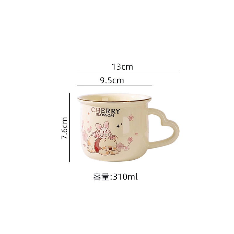 迪士尼 Ceramic cute tableware, set for home use, cartoon elite gift box, wholesale