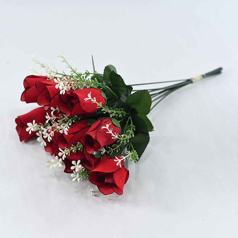 Fabricantes de artesanías de pantalla al por mayor de flores de rosa simuladas personalizadas flores de rosa de tela de terciopelo flores de boda simuladas flores