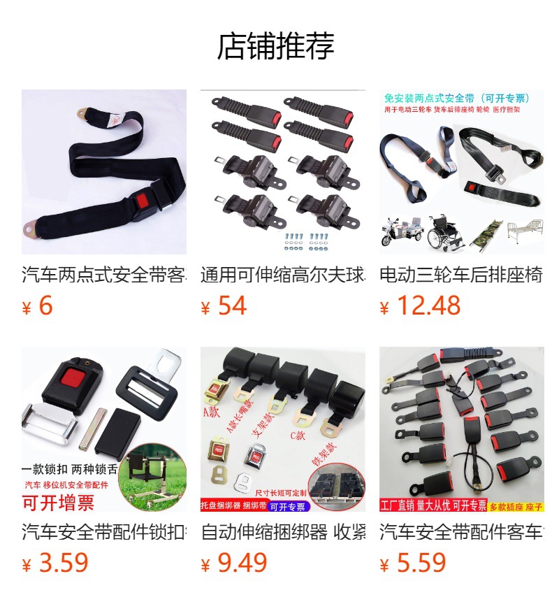Electric Tricycle Motorcycle Rear Seat Child Safety Belt Installation-Free Two-Point Wheelchair Stretcher Hospital Bed Strap
