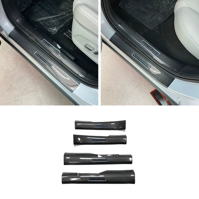 Suitable for 26 Models of Byd Song Ultra Ev Threshold Strips, Modified Welcome Pedals, Trunk Rear Guard Plate, Tailgate (Dekorativ pedal başlıqları) - door-inside-4-pieces-of-inner-sill-abs-carbon-fiber-texture-applicable-to-2026-song-ultra-ev