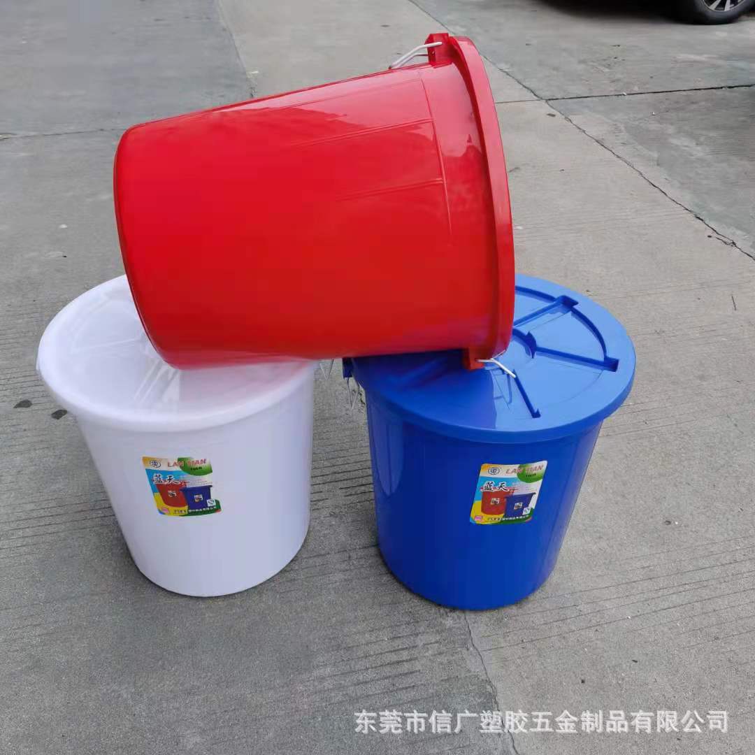 厂家直供45—300升食品级珠江大白桶耐酸碱储物箱圆形塑料桶耐磨