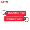 European and American popular flight series embroidered keychain Remove Befor Flight arrow -type keychain