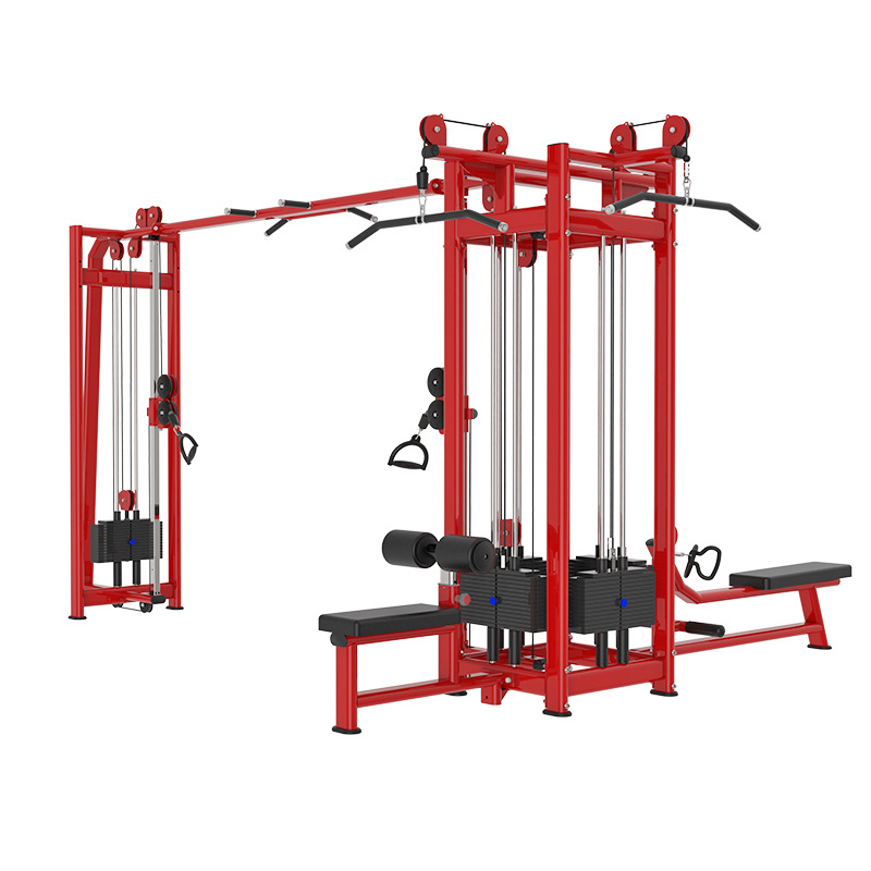 Estación de cuatro personas, estación de cinco personas, estación de ocho personas, entrenador integral multifuncional, gimnasio, equipo de ejercicios comerciales a gran escala, conjunto completo