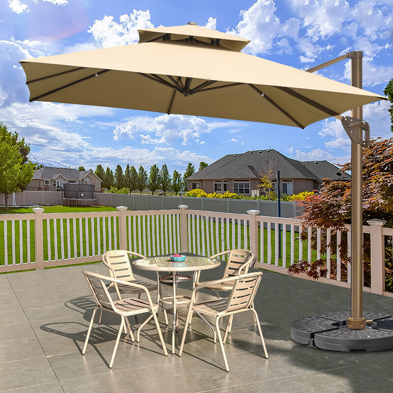 Mojia Outdoor Table and Chair Set, Patio Umbrella Combination, Outdoor Tea Table and Chairs, Villa Terrace Outdoor