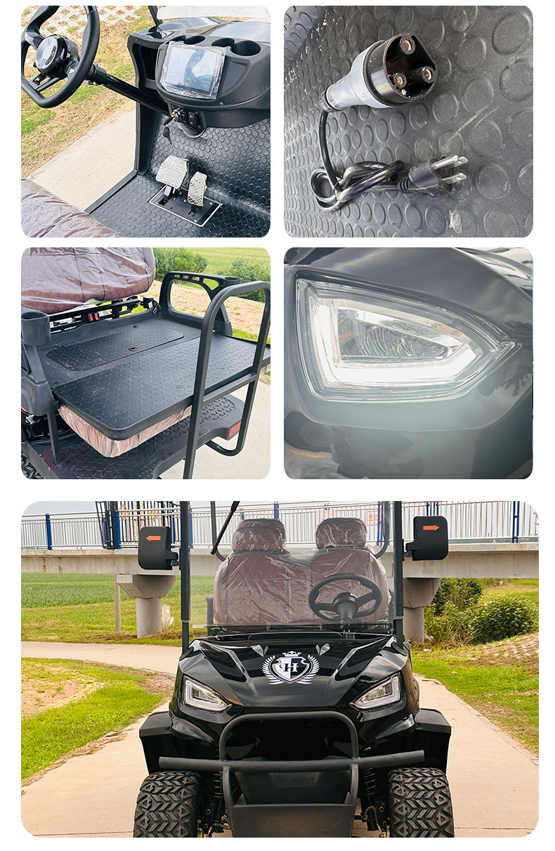 Foreign Trade Export Electric Golf Carts, 4-Seater Sightseeing Shuttles for Tourist Areas, Fuel-Powered Golf Carts