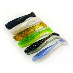 T-tail micro soft lure dual-color PVC grub 4cm 5cm black hole largemouth bass and perch fake bait wholesale