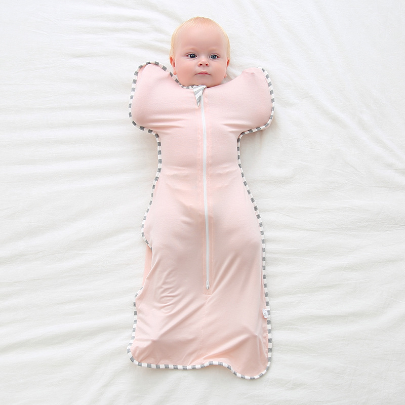 Baby Swaddle Sleeping Bag,Raising Hands To Prevent Kicking,born Bamboo Fiber Sleeping Bag,Summer Anti-jumping Baby Blanket
