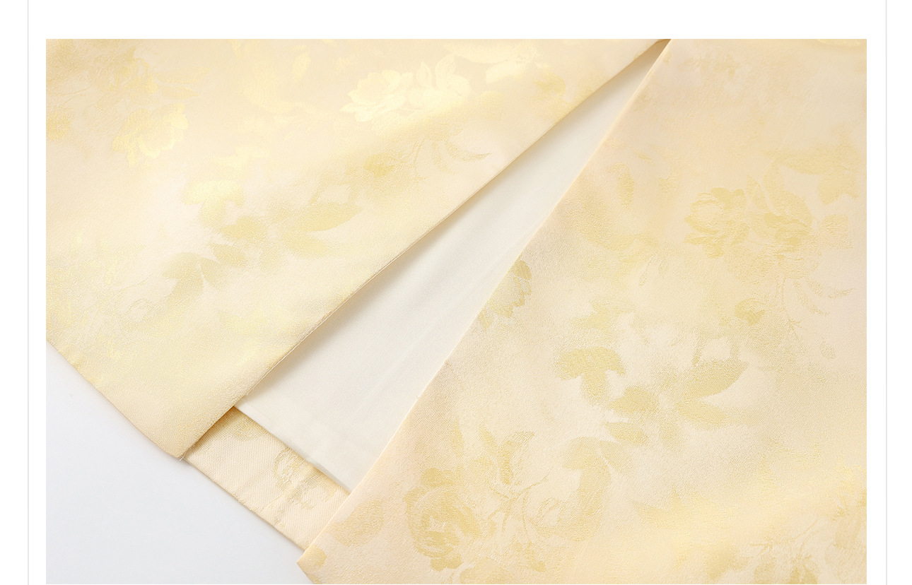 Bộ áo váy satin thêu jacquard cổ tròn phong cách Trung Hoa N6026 — áo, váy chi tiết 27