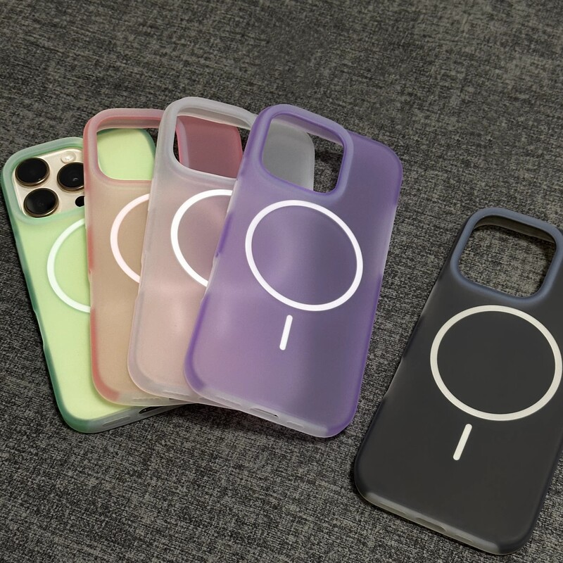 iPhone16ProMax携帯電話ケース、ゼリー液体シリコーン細いサークル磁気吸引Apple 15落下防止保護カバーに適しています。|undefined