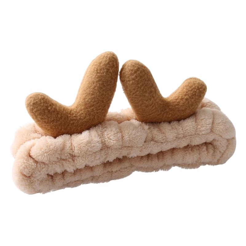 Cara de felpa de lavado de pelo banda máscara de pelo banda arco diadema corbata de asta femenina diadema lindo Internet celebridad Corea del Sur