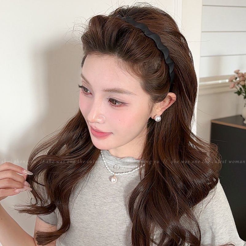 波浪发箍女2025新款洗脸专用高颅顶头箍带齿防滑压发发卡气质头饰|undefined