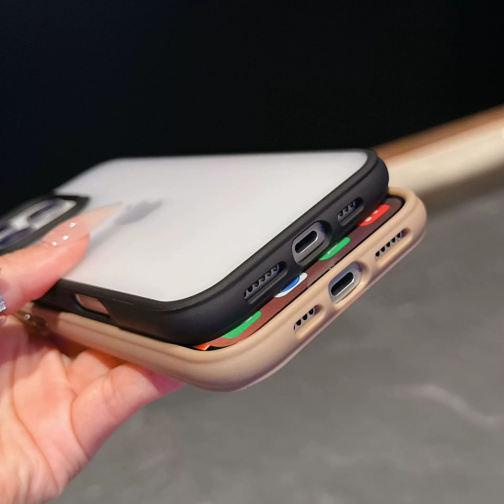 Apple совместимый матовый чехол, прозрачный металлический чехол для iPhone 15, защитный чехол, iPhone 16 Pro Max, защита от падений