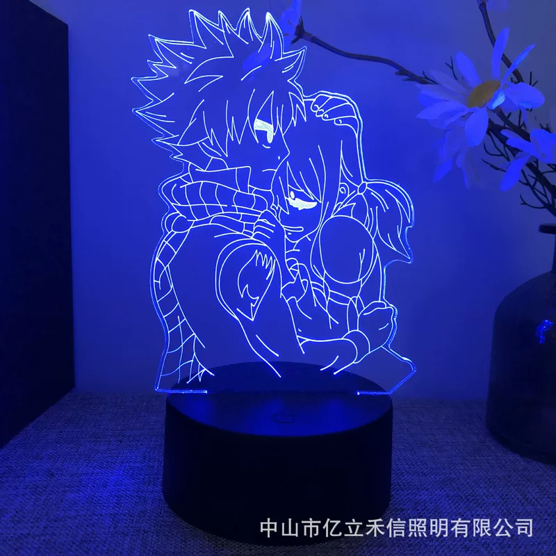 Гибридный 3D ночной светильник Fairy Tail Ailusa USB сенсорный цветной пульт ДУ LED креативная настольная лампа подарок