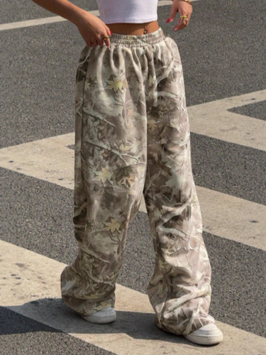 New Autumn Women's Casual Simple Solid Color Loose Wide Leg Sports Pants