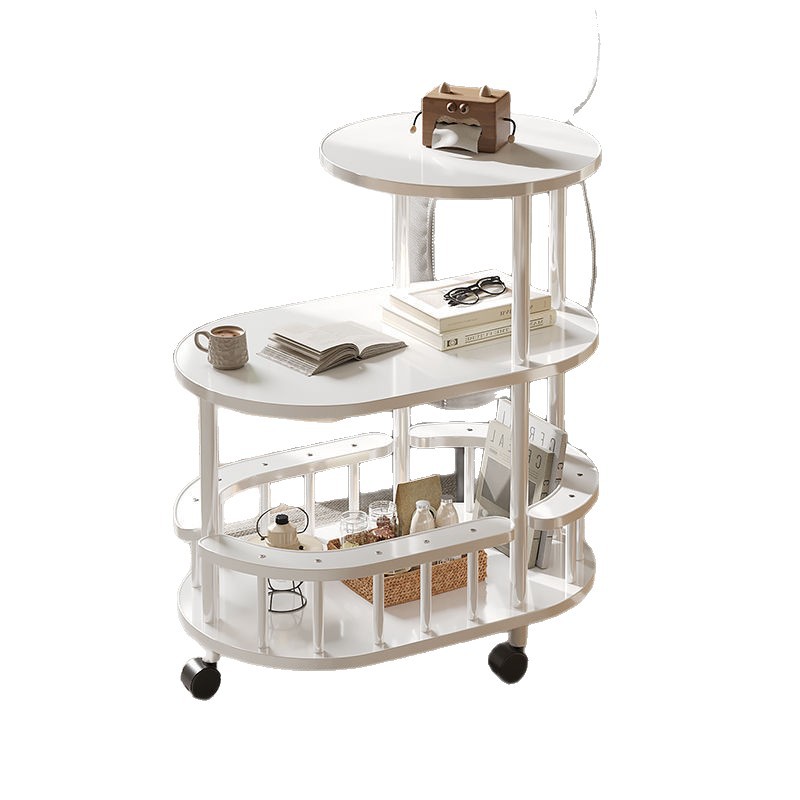 Salón de estar de madera sólida sofá móvil tablero de té pequeño tipo de casa mesa estrecha dormitorio casero gorras estante de ropa