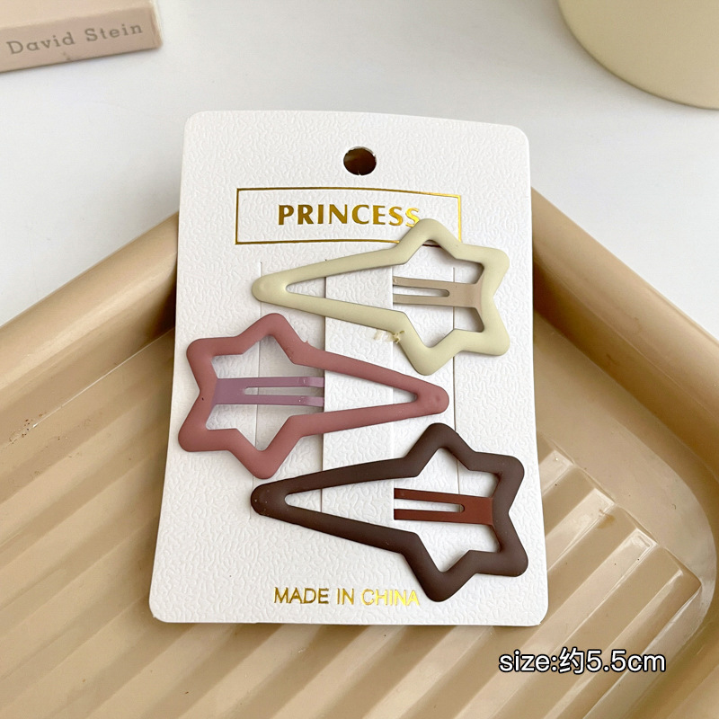 Otoño y invierno curry clip de pelo de boca de pato clip de cabello de mujer acabado de artefactos de alfabetización de la cara de la cabeza clip de ceja clip lateral