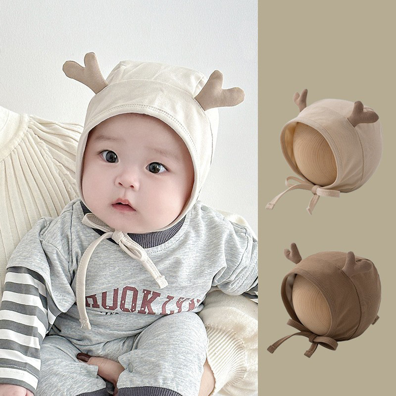Sombreros para bebés primavera y otoño lindos gorros de bolsillo para bebés, gorras de protector de orejas para bebés, gorras de bolsillo para recién nacidos