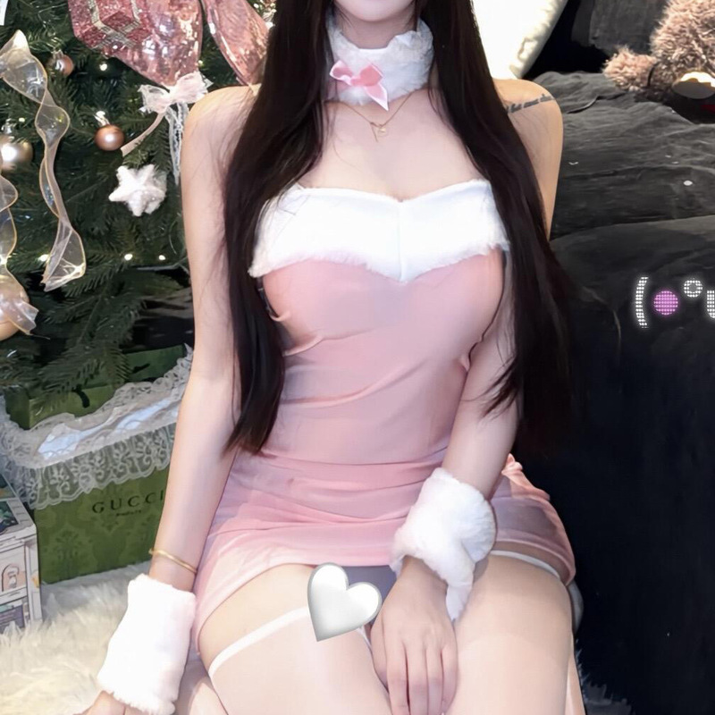 Pure and alluring, sexy maid outfit, no need to take it off, for flirting and teasing, passionate and sweet, strapless top, cosplay bunny girl, perfect for Christmas and Halloween Pure and alluring, sexy maid outfit, no need to take it off, for flirting and teasing, passionate and sweet, strapless top, cosplay bunny girl, perfect for Christmas and Halloween