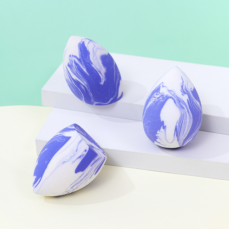 Colores mezclados personalizados de fábrica gotas de agua maquillaje de belleza huevo soplo de polvo maquillaje transfronterizo en forma de calabaza esponja cojín de aire huevo de maquillaje sin látex