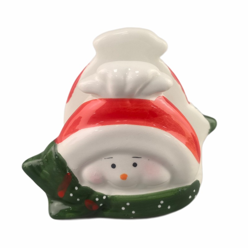 Relieve nórdico muñeco de nieve servilletas de cerámica tema de Navidad servilletas de muñeco de nieve servilletas de Navidad