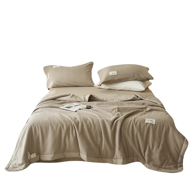 2024 nuevo edredón de verano jacquard de algodón, edredón de aire acondicionado de algodón individual, lavable, edredón fino para dormitorio de estudiantes