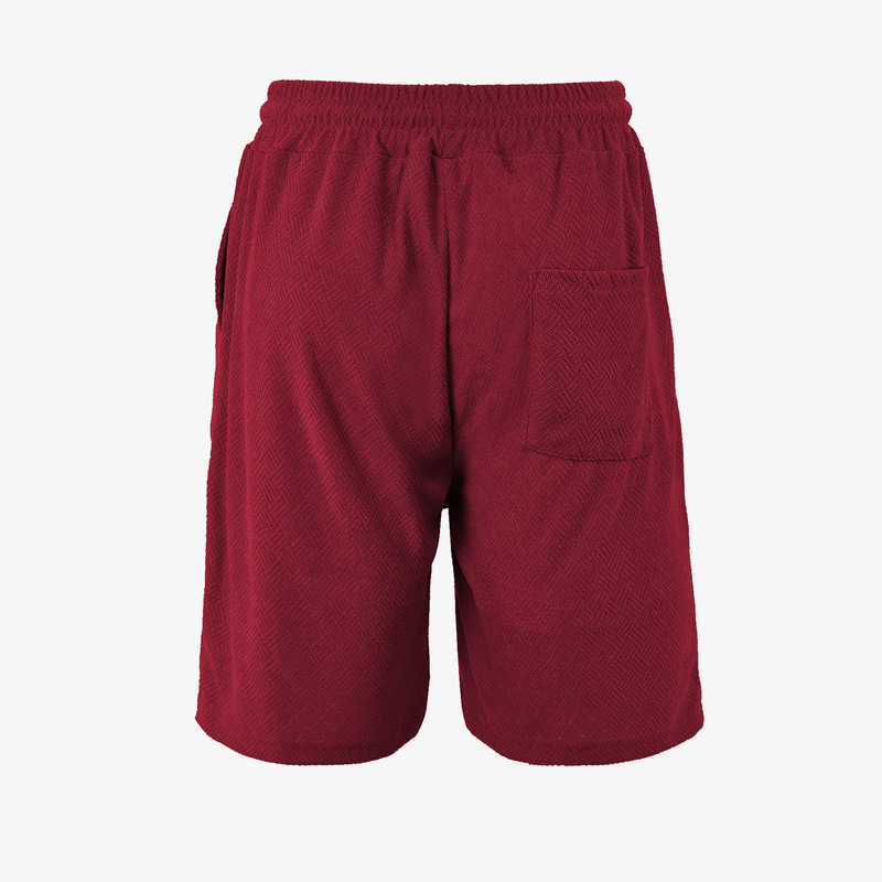 European and American Cross-Border Men's Clothing Tk Cargo Shorts Summer Loose Comfortable Breathable Solid Color Towel Jacquard Fabric Men's Casual Shorts