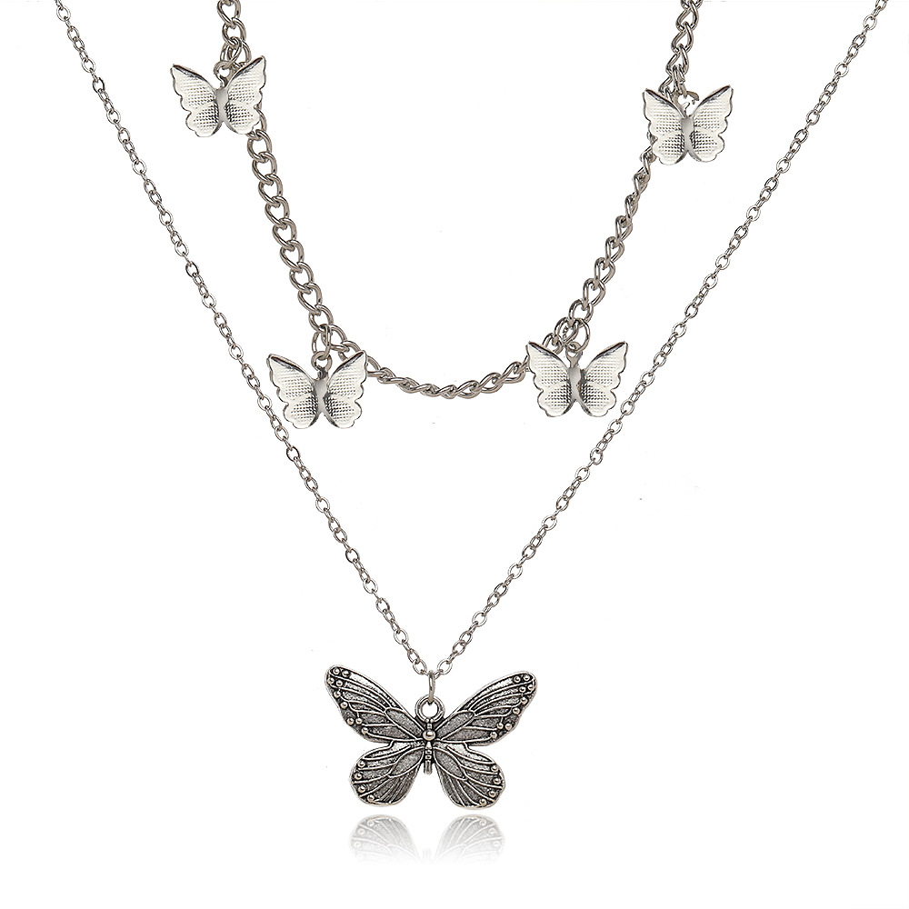 Butterfly Fashion Alloy Pendant Necklace Wholesale display picture 3