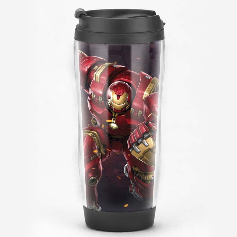 Alrededor de Fulian Iron Man Anti-Hulk Armored Miman Superhero Película Regalo Recuerdos Taza de agua