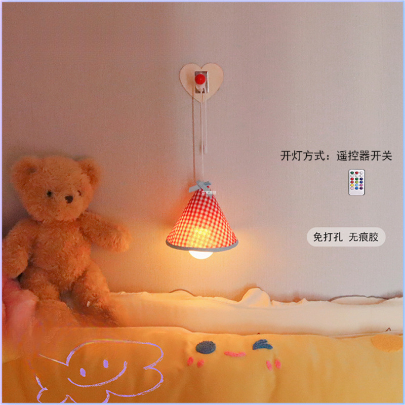 かわいいフォレストナイトライト寝室女の子睡眠かわいいワイヤレスルームナイトベッドサイド雰囲気ライト壁掛けランプ|undefined