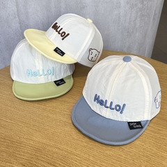 韓系嬰幼兒鴨舌帽夏季網眼速干遮陽防曬男女寶寶太陽帽軟檐棒球帽